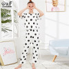 Polka Dot  Black And White Cute Pajama Sets