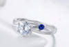 Cubic Zircon Silver Color Luxury Rings