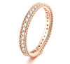 Simple Classic Cubic Zirconia Rose Gold Color Ring