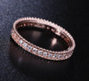 Simple Classic Cubic Zirconia Rose Gold Color Ring