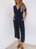 Summer High Waist Polka Dot Overalls Sleeve Rompers Jumpsuit Summer High Waist Polka Dot Overalls Sleeve Rompers Jumpsuit