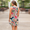 Summer Vintage Boho Maxi Evening Party Beach Floral Sleeveless A-Line dress