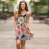 Summer Vintage Boho Maxi Evening Party Beach Floral Sleeveless A-Line dress