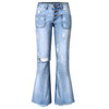 High Waist Women Flare Jeans Bell Bottom Ripped Jeans