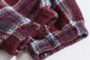 Fashion Round Neck Plaid Patchwork Knitted Casual Male Sweater