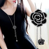Zircon Crystal Pendant Long Chain Necklace