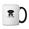 Contrast Coffee Mug, I love Flying for Pilots