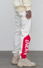 Letter Printed Side Striped Retro Men's Track Sweatpants