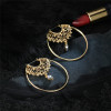 Circle Round Hoop Earrings For Women