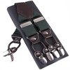 Fashion Leather 6 clips Men's Suspenders