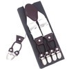 Fashion Leather 6 clips Men's Suspenders