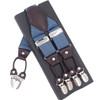 Fashion Leather 6 clips Men's Suspenders