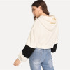 White Preppy Crop Teddy Hoodie Women Sweatshirts White Preppy Crop Teddy Hoodie Women Sweatshirts