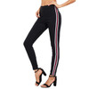 Side Striped High Waist Skinny Women Pants