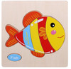 Wooden 3D Puzzle Jigsaw Wooden Toys For Children Cartoon Animal Puzzles Intelligence Kids Children Educational Toy