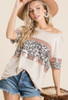 Stay golden sequin color block top