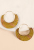 Fringed Leather Hoop Earrings