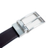 Reversible Genuine Leather Belt with Rotated Buckle Reversible Genuine Leather Belt with Rotated Buckle
