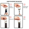 Reversible Genuine Leather Belt with Rotated Buckle Reversible Genuine Leather Belt with Rotated Buckle