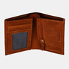 Men Brown Leather Compact Billfold RFID Wallet | Finelaer