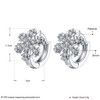 18K White Gold Plated Snow Flake Swarovski Huggie Earrings 18K White Gold Plated Snow Flake Swarovski Huggie Earrings