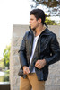 Men's Tiberius Premium Lambskin Leather Coat with Fur