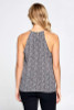 Black and White Print with Keyhole Halter Top