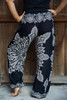 Black Butterfly Harem Pants, Hippie Pants, Boho Pants