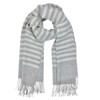 Gray Stripe Baby Alpaca Scarf Gray Stripe Baby Alpaca Scarf