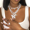 Iced Out Butterfly Necklace Chain