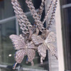 Iced Out Butterfly Necklace Chain