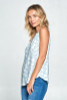 Print V-neck Sleeveless Top