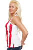 Women's USA Flag Tank Top Juniors Racer Back Made in the USA