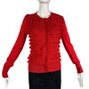 Valentino Red Ruffle Cardigan