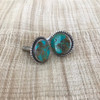 Silver Turqoise Cuff Links