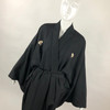 Black Silk Vintage Japanese Kimono