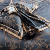 Gold Luxury Silk Satin Jacquard Duvet Cover 4 piece Bedding Set