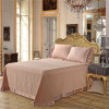Gold Luxury Silk Satin Jacquard Duvet Cover 4 piece Bedding Set