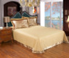 Gold Luxury Silk Satin Jacquard Duvet Cover 4 piece Bedding Set
