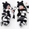 Black and White Onesie Rompers for Baby Girls and Boys