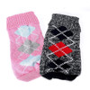 Winter Dog Sweater Warm Turtleneck Solid Plaid Sweaters