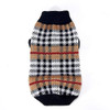 Winter Dog Sweater Warm Turtleneck Solid Plaid Sweaters