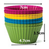 12pcs/Set Silicone Cake Round Shaped Muffin Cupcake Baking Molds