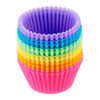 12pcs/Set Silicone Cake Round Shaped Muffin Cupcake Baking Molds