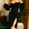 KATARINA Sequins High-Slit Party Dress KATARINA Sequins High-Slit Party Dress