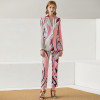 Geometric Print Pant and Suit Set