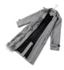Asymmetric Spliced Feather Lapel Coat