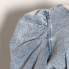 Denim Puff Sleeve High-waist Set