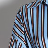 Denim Patchwork Striped Shirt