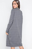Plaid Single Button Long Sleeve Cardigan